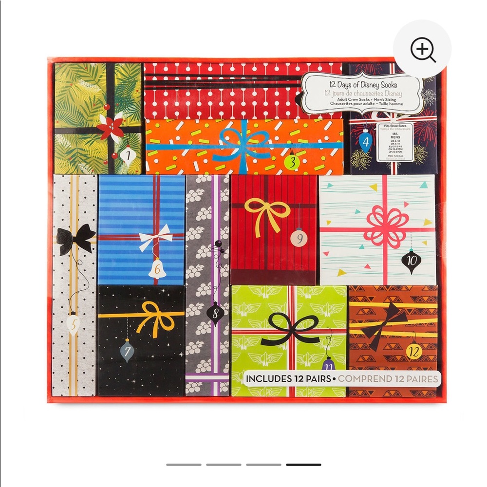 Disney Socks Advent Calendar Gift Set for Men.